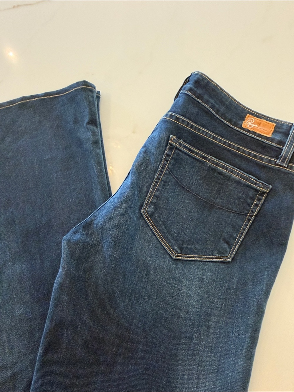 PAIGE Women's Dark Blue Bootcut Jeans